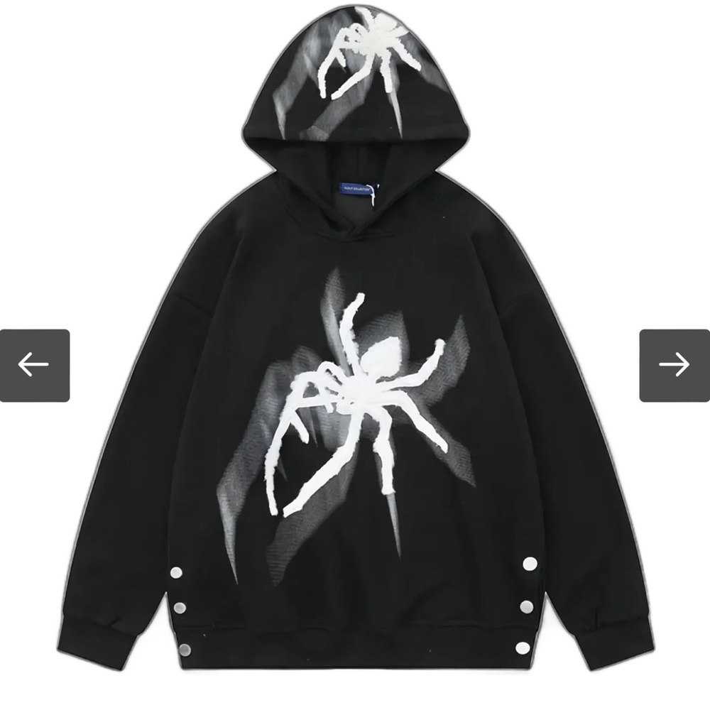 aelfric eden black spider hoodie